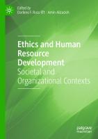 Ethics and Human Resource Development: Societal and Organizational Contexts [2024 ed.]
 3031387260, 9783031387265