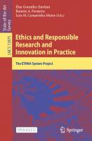 Ethics and Responsible Research and Innovation in Practice: The ETHNA System Project (Lecture Notes in Computer Science)
 3031331761, 9783031331763