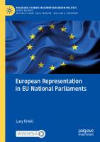European Representation in EU National Parliaments (Palgrave Studies in European Union Politics)
 3030533123, 9783030533120