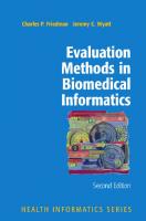 Evaluation Methods in Biomedical Informatics (Health Informatics)
 0387258892, 9780387258898