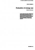 Evaluation of Energy Use: Watt Committee: report number 6 [1 ed.]
 9780946392070, 0946392072, 0203209974, 9780203209974, 9780203289662