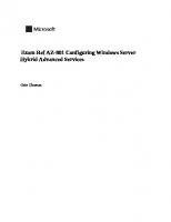 Exam Ref AZ-801 Configuring Windows Server Hybrid Advanced Services [1 ed.]
 9780137729494, 0137729499