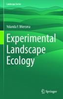 Experimental Landscape Ecology (Landscape Series, 29) [1st ed. 2022]
 9783030951887, 9783030951894, 303095188X