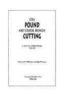 Ezra Pound and Senator Bronson Cutting : a political correspondence 1930-1935
 9780826315847, 0826315844