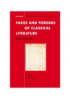 Fakes and Forgers of Classical Literature: Ergo Decipiatur!
 9004266410, 9789004266414