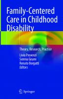 Family-Centered Care in Childhood Disability: Theory, Research, Practice
 3031342518, 9783031342516