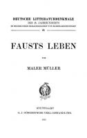 Fausts Leben [Reprint 2022 ed.]
 9783112639986