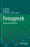 Fenugreek: Biology and Applications
 9811611963, 9789811611964