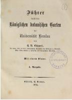 Führer durch den Königlichen Botanischen Garten der Universität Breslau [4 ed.]