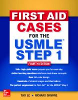 First Aid Cases for the USMLE Step 1 [4 ed.]
 9781260143140, 1260143147, 9781260143133, 1260143139