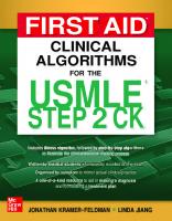 First Aid Clinical Algorithms for the USMLE Step 2 CK
 9781264270149, 1264270143, 9781264270132, 1264270135