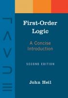 First Order Logic: A Concise Introduction [2 ed.]
 2021933118, 9781624669927, 9781647920104