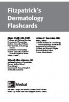 Fitzpatrick’s Dermatology Flash Cards [1st ed.]
 0071794166, 9780071794169, 9780071794176
