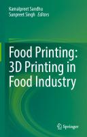 Food Printing: 3D Printing in Food Industry
 9811681201, 9789811681202