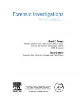 Forensic Investigations. An Introduction
 9780128006801