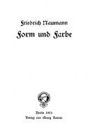 Form und Farbe [Reprint 2018 ed.]
 9783111603490, 9783111228303