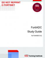 Fortinet FortiADC Study Guide for FortiADC 6.2