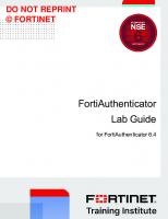 Fortinet FortiAuthenticator Lab Guide for FortiAuthenticator 6.4