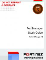 Fortinet FortiManager Study Guide for FortiManager 7.2