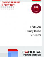 Fortinet FortiNAC Study Guide for FortiNAC 7.2