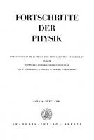 Fortschritte der Physik / Progress of Physics: Band 14, Heft 5 1966 [Reprint 2021 ed.]
 9783112500309, 9783112500293