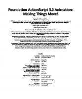 Foundation Actionscript 3.0 Animation: Making Things Move!
 1590597915, 9781590597910