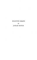 Fugitive Essays [2nd printing 1925. Reprint 2014 ed.]
 9780674289208, 9780674288515