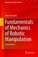 Fundamentals of Mechanics of Robotic Manipulation [2 ed.]
 9783030908461, 9783030908485