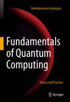 Fundamentals of Quantum Computing(2021)[][9783030636890]
 9783030636883, 9783030636890