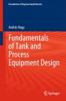 Fundamentals of Tank and Process Equipment Design
 3031312252, 9783031312250