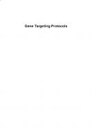 Gene Targeting Protocols (Methods in Molecular Biology, 133)
 0896033600, 9780896033603