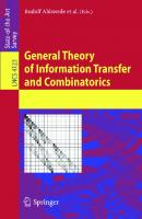 General Theory of Information Transfer and Combinatorics (Lecture Notes in Computer Science, 4123)
 3540462449, 9783540462446