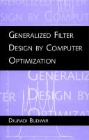 Generalized filter design by computer optimization
 9780890065792, 0890065799