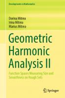 Geometric Harmonic Analysis II. Function Spaces Measuring Size and Smoothness on Rough Sets
 9783031137174, 9783031137181