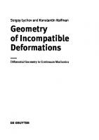 Geometry of Incompatible Deformations: Differential Geometry in Continuum Mechanics
 9783110563214, 9783110562019