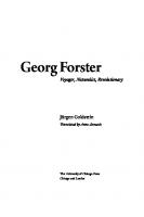 Georg Forster: Voyager, Naturalist, Revolutionary
 9780226474816