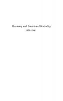 Germany & American Neutrality, 1939-1941
 0374979804, 9780374979805