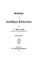 Geschichte der deutschen Literatur [Geschenkausgabe. Reprint 2020 ed.]
 9783112350829, 9783112350812