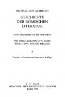 Geschichte der römischen Literatur: Teil 2 [2., verb. und erw. Aufl. Reprint 2014]
 9783111572062, 9783111200231