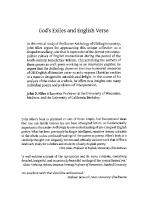 God's Exiles and English Verse: On the Exeter Anthology of Old English Verse
 190581609X, 9781905816095