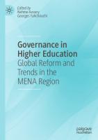 Governance in Higher Education: Global Reform and Trends in the MENA Region
 3031405854, 9783031405853