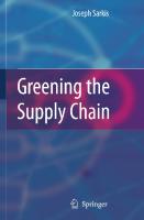 Greening the Supply Chain
 1846282985, 9781846282980