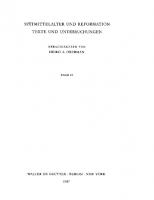 Gregorii Ariminensis OESA Lectura super Primum et Secundum Sententiarum: Tomus VII Indices [Reprint 2010 ed.]
 9783110849288, 9783110078084