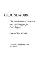 Groundwork: Charles Hamilton Houston and the Struggle for Civil Rights
 9780812200836