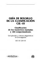 Guia De Bolsillo De La Clasificacion Cie