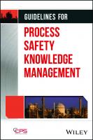 Guidelines for Process Safety Knowledge Management [1 ed.]
 1394187718, 9781394187713