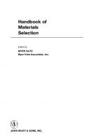 Handbook of Materials Selection
 9780471359241, 0471359246