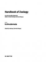 Handbook of Zoology: Volume 1 Echinoidea
 9783110368574, 9783110371703