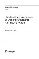 Handbook on Economics of Discrimination and Affirmative Action
 9811941653, 9789811941658