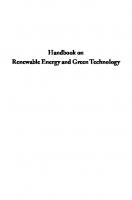 Handbook on Renewable Energy and Green Technology [1 ed.]
 1032711892, 9781032711898